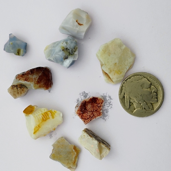 Loose Opals Gemstones In The Natural Raw Blue & Misc. Opal Stones Healing - Picture 16 of 16